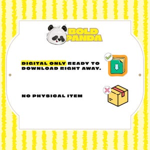 May include: A digital download graphic featuring a panda illustration and the text "BOLD PANDA". The text "DIGITAL ONLY READY TO DOWNLOAD RIGHT AWAY" is also present. A green checkmark and a download icon are shown.