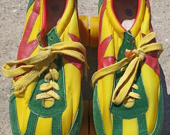 Rare Vintage 1980's Mello Yellow Soda Pop Advertising Roller Skates Size 10