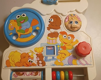 Durham Industries Muppet Babies Activity crib toy Pull String Bead Slider 1985