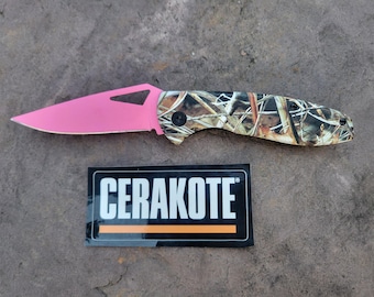 Old Timer Pink Cerakote Blade