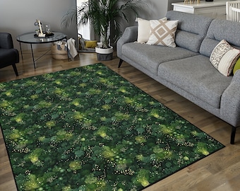 Moss Area Rug - Moss Rug - Green Aesthetic - Green Decor - Forestcore Rug - Nature Rug -Green Rug - Modern Organic Decor -Fairycore Rug