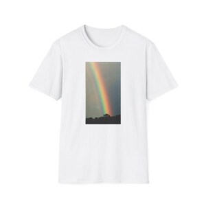 Rainbow Photo T-Shirt, Colorful Tee, LGBT Pride Shirt, Vibrant Rainbow Unisex Top, Rainbow Graphic Tee