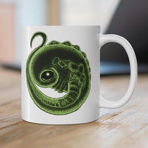 Alien Baby Mug-Aliens-Sci Fi Mug-Weird Gift-Alien Gift-Gift for Him-Alien coffee cup-alien cup-Coffee Gift, Alien Coffee Mug, Sci fi gift