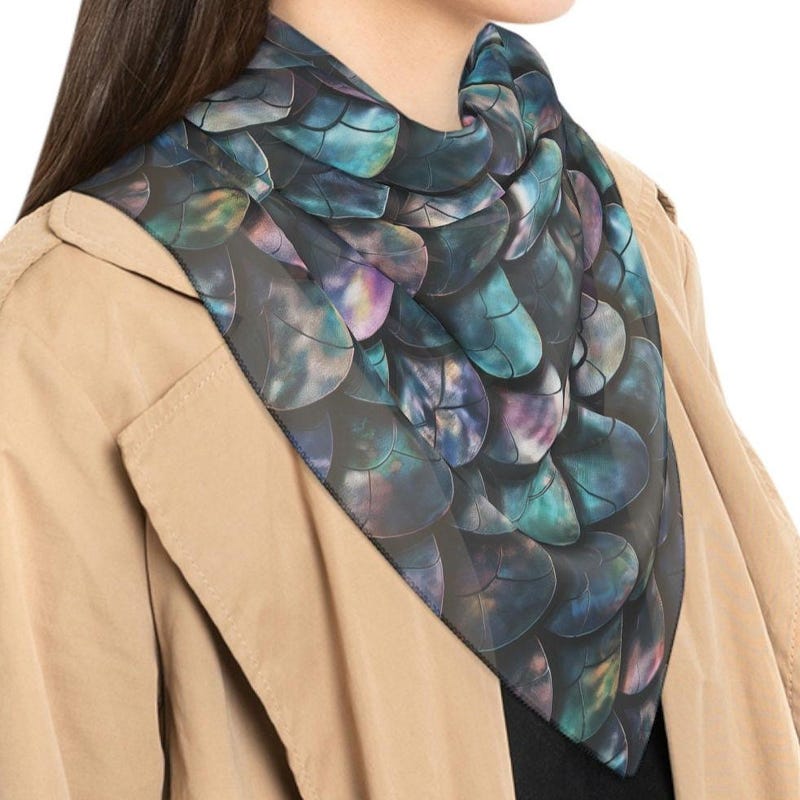 LARGE SQUARE SCARF DANCE OF THE DRAGON main image 1