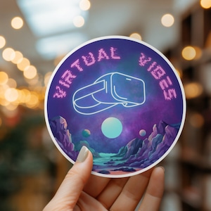 Virtual Reality Kiss-Cut-stickers, VR-sticker, laptopsticker, VR-cadeau