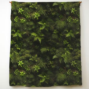 Wild Moss Sherpa Fleece Blanket-Nature Blanket-Sofa Throw-Forestcore Blanket-Green Blanket-Unique Gift For Her-Cottagecore Gift-Moody Decor