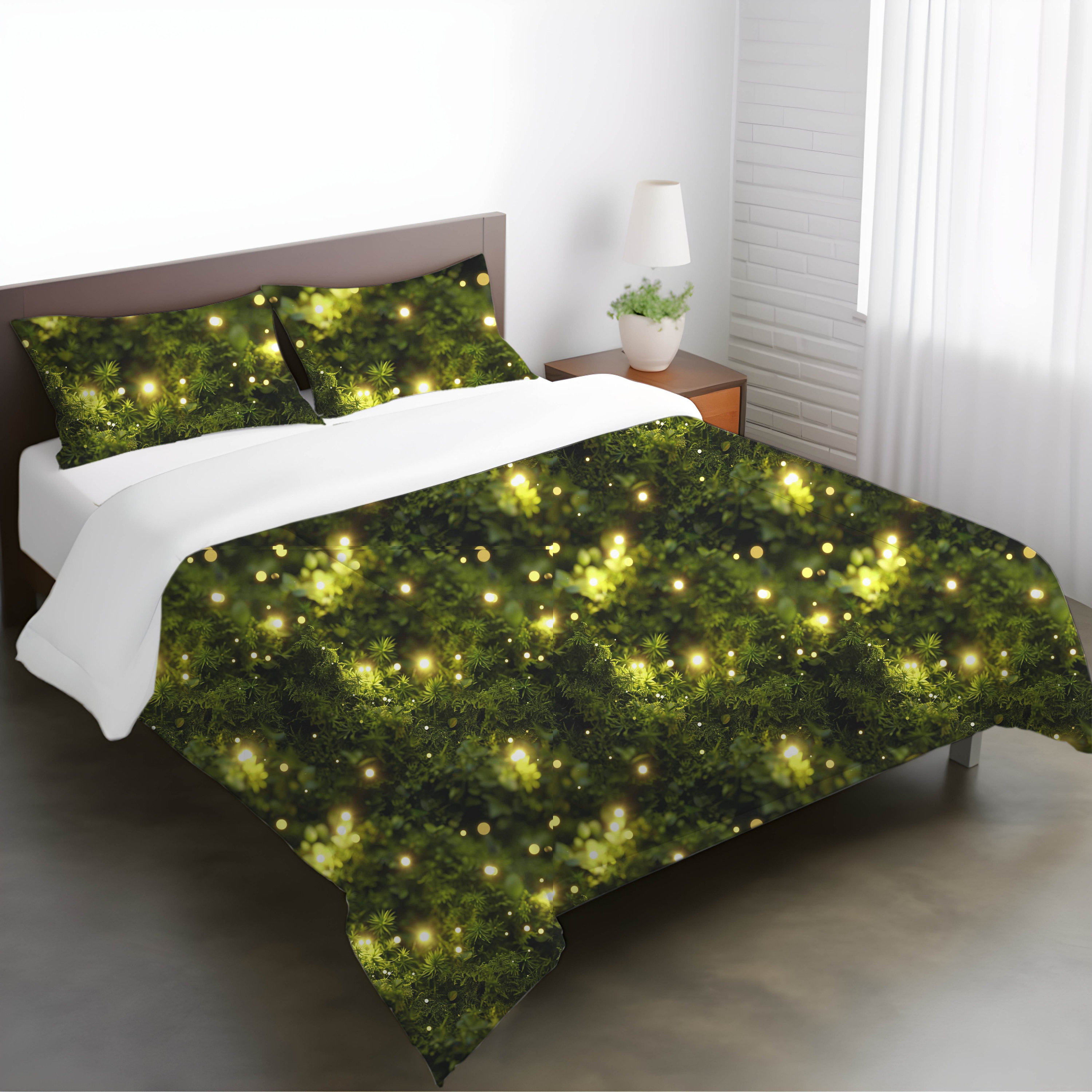 Moss and Lights Comforter, Moss Comforter, Cottagecore Comforter ...