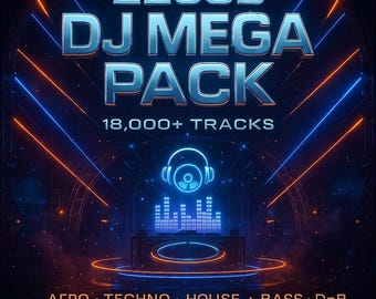 Mega Pack DJ da 220 GB – Oltre 18.000 tracce MP3 – Afro, Techno, House, Bass, DnB / Download immediato