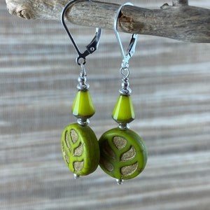 Czech Glass & Sterling Silver Earrings