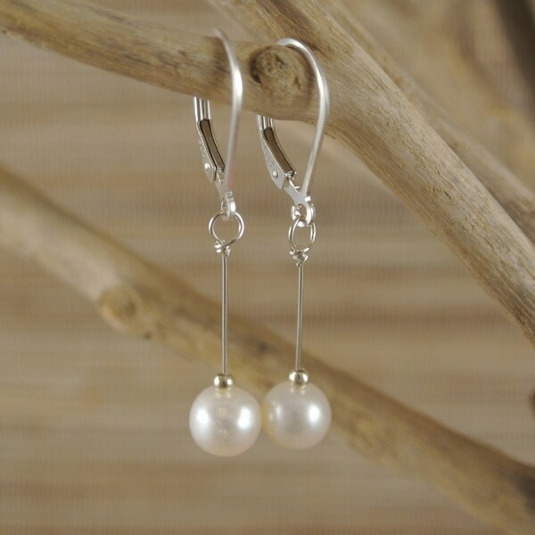 Freshwater Pearls and Sterling Silver Earrings