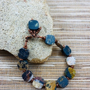 Yellow Turquoise and Copper Bracelet