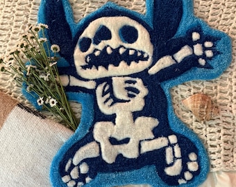 Benutzerdefinierter getufteter Stitch Teppich - Personalisiertes Schlafzimmer Dekor - handgemachtes Geschenk