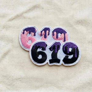 Custom Drip Area Code Patch, Melting Font Embroidered Iron On, Y2K Streetwear Applique, Hometown Pride Trucker Hat Badge, Sneakerhead Gift