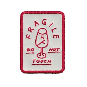 Fragile Do Not Touch Embroidered Patch, Funny Warning Iron On Applique, Introvert Gift