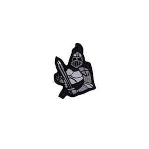 Knight Embroidered Patch, Medieval Armor Iron On Applique, Fantasy RPG Sew On Badge for Denim Jacket, Templar Sword Backpack Decal