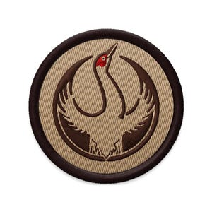 Rebel Sandhill Crane Alliance Patch, Funny Star Wars Pun Embroidered Iron On, Bird Watcher Gift, Sci-Fi Geek Applique, Backpack Badge