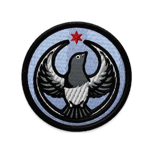 Rebel Pigeon Alliance Patch, Funny Star Wars Pun Embroidered Iron On, Sci-Fi Geek Gift, Urban Bird Watcher Applique, Funny Meme Bird Badge