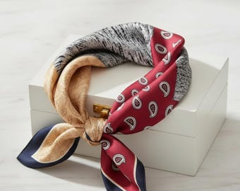 Silk Scarf for Women | Versatile Hair Bandana | Luxury Fashion Statement Piece