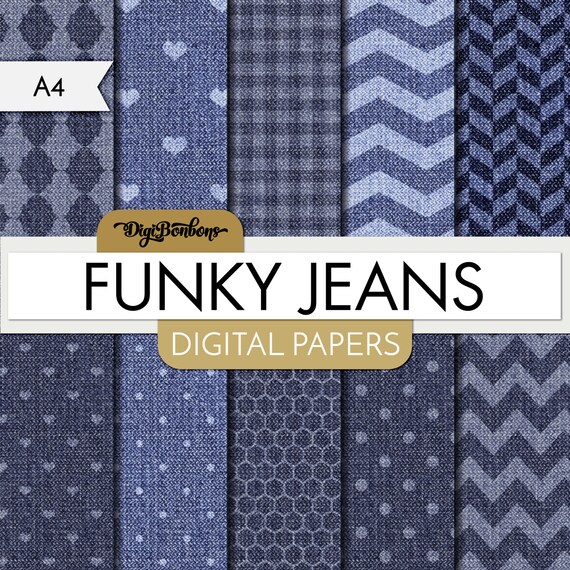 jeans funky pattern