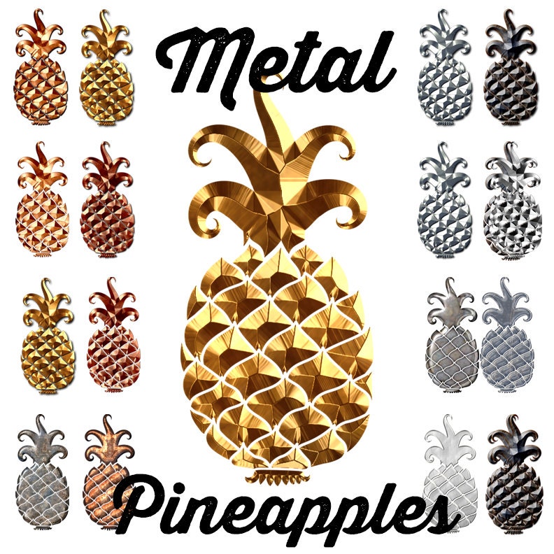 Cute Pineapple Digital Clip Art Clipart Set Personal and Commercial Use