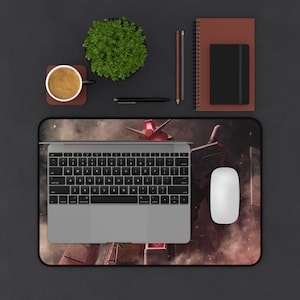 Red Eyes Gundam Desk Mat | Anime Mecha Mouse Pad. image 5