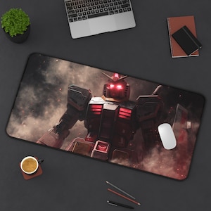 Red Eyes Gundam Desk Mat | Anime Mecha Mouse Pad. 16" × 32"