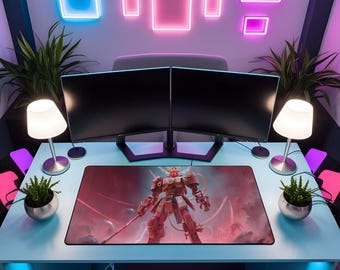 Gundam Desk Mat | Anime Mecha Gaming Mousepad. Non Slip Desk Pad