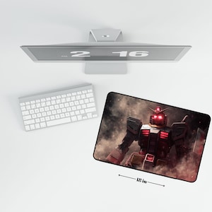 Red Eyes Gundam Desk Mat | Anime Mecha Mouse Pad. image 4