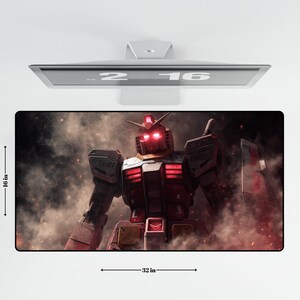 Red Eyes Gundam Desk Mat | Anime Mecha Mouse Pad. image 10