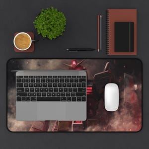 Red Eyes Gundam Desk Mat | Anime Mecha Mouse Pad. image 8