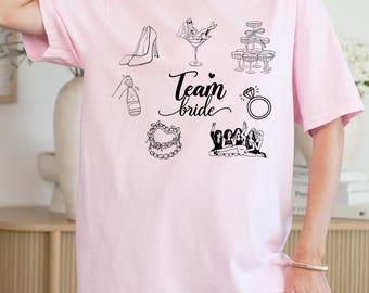 Personalized Bridal Party Shirts, Custom Bridesmaid & Maid of Honor Tees, Comfort Colors, Wedding Getting Ready Outfit, Bachelorette Gift