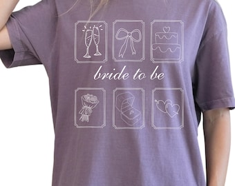 Comfort Colors® Personalized Bride Bridesmaid Shirt, Bride Proposal Gift, Bridal Party T-shirt, Bach Party Shirt, Personalized Bride Tshirt
