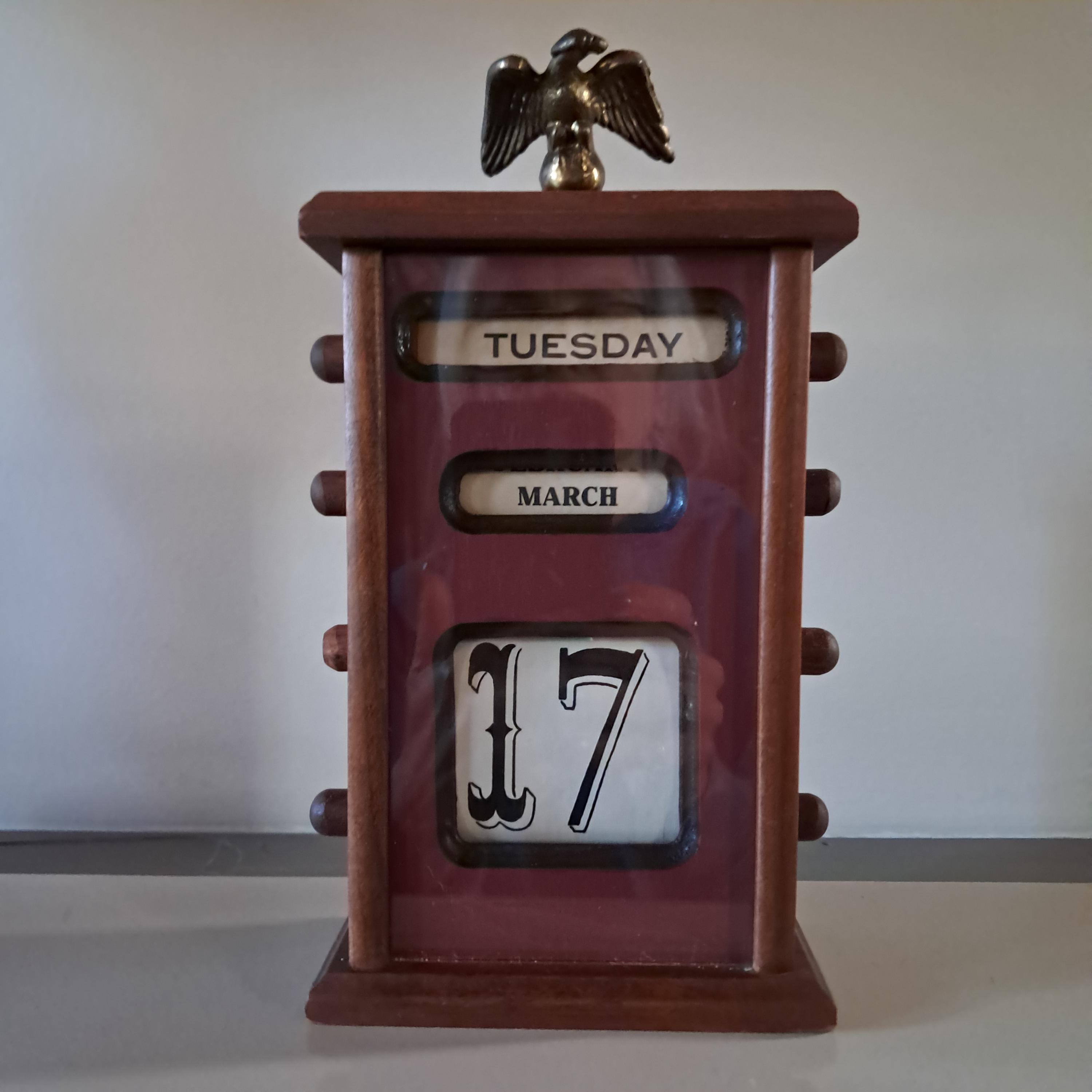 Victorian Vintage Perpetual Calendar Calendar Desk - Etsy