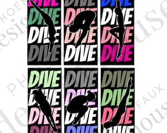 Duiken PNG-bundel, afbeelding Dive Mom, T-shirt springplankduiker, Tower Diver-kunst, sportsublimatie (digitale download)