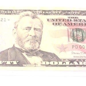 Rare 50 Dollar Bill Star Note Low Serial Number 2017A PD00883821*