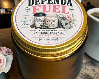 Military Spouse/Wife Themed 4oz Mini Soy Wax Candles/Marine/Army/Air Force/Coast Guard/Navy/Milso