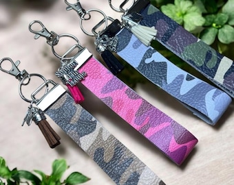 Cordón de pulsera de cuero de camuflaje, estilo militar