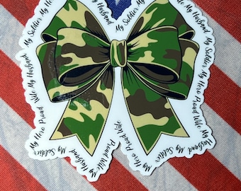 Pegatinas de esposa orgullosa/Milso/USMC/Ejército/Marina/Guardia Costera/Fuerza Aérea/Mi soldado/Mi héroe
