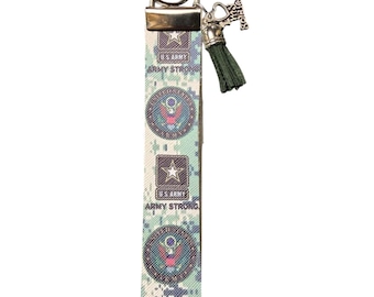 Cordón para la muñeca inspirado en el ejército/Apoya a las tropas/Mamá de militar/Esposa de militar