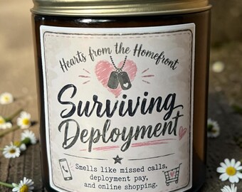 Surviving Deployment Candle/Milso/Military Wife/Military Spouse/Fragrance Candles