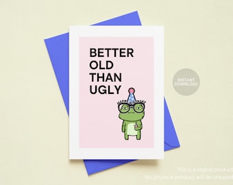 Funny Digital Birthday Card for Coworker Cheeky Sarcastic Bday Card Printable 5x7 for Boyfriend Instant Download Work Colleague Birth Day