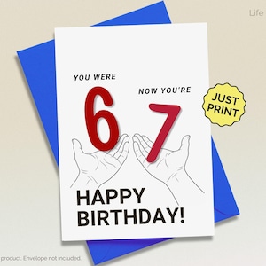 7th Birthday Card - Etsy