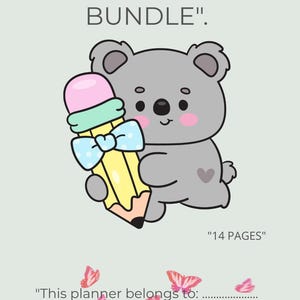 14 Page Kawaii Savings Challenge Bundle • Cute Money Saving Tracker  • 500 1000 2000 Savings Goal • Digital Download PDF