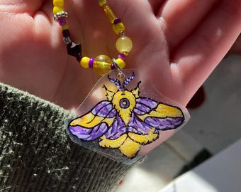 Intersex Moth Necklace