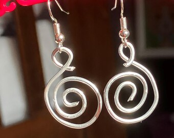 Spiral Wire Earrings | Silver