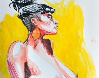 UNIQUE PIECE: Original artwork from a live drawing session in Barcelona with @marianaerato. Capture the energy with this piece of art.