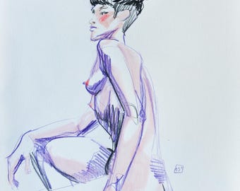 UNIQUE PIECE: Original artwork from a live drawing session in Barcelona with @marianaerato. Capture the energy with this piece of art.