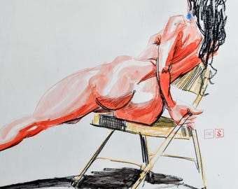 UNIQUE PIECE: Original artwork from a live drawing session in Barcelona with @lulimassaro. Capture the energy with this piece of art.