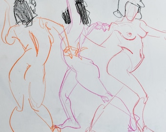 UNIQUE PIECE: Original artwork from a live drawing session in Barcelona with @soyninapavlov. Capture the energy with this piece of art.