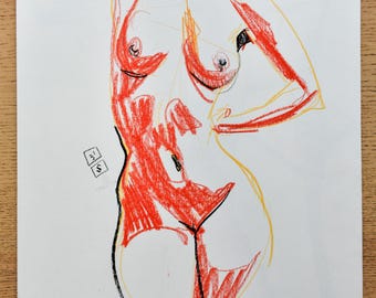 UNIQUE PIECE: Original artwork from a live drawing session in Barcelona with @soyninapavlov. Capture the energy with this piece of art.